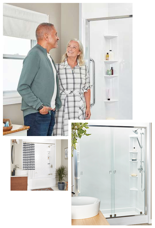 Happy People in Bath Fitter Remodeled Bathrooms
